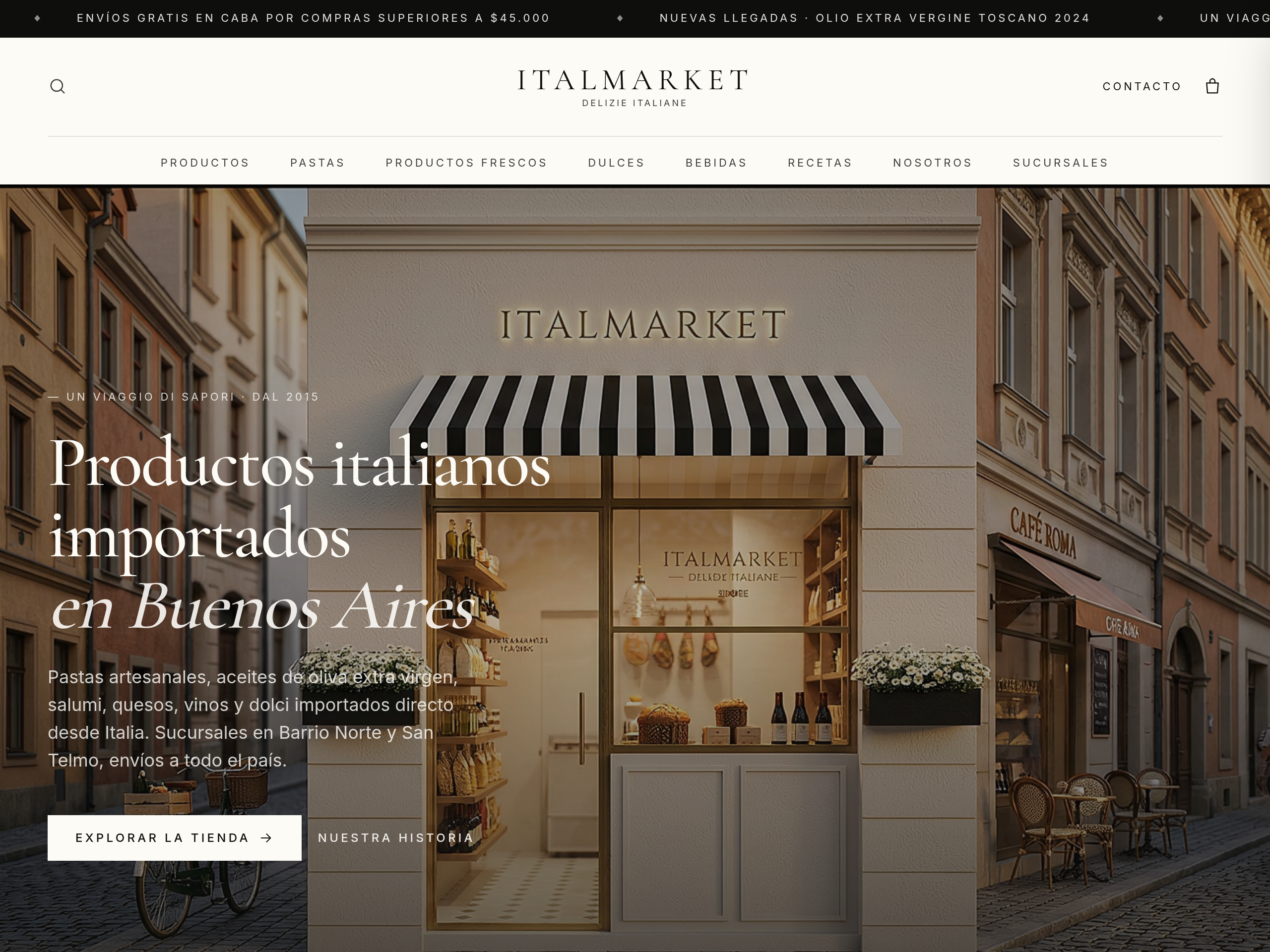 Captura do site de Italmarket
