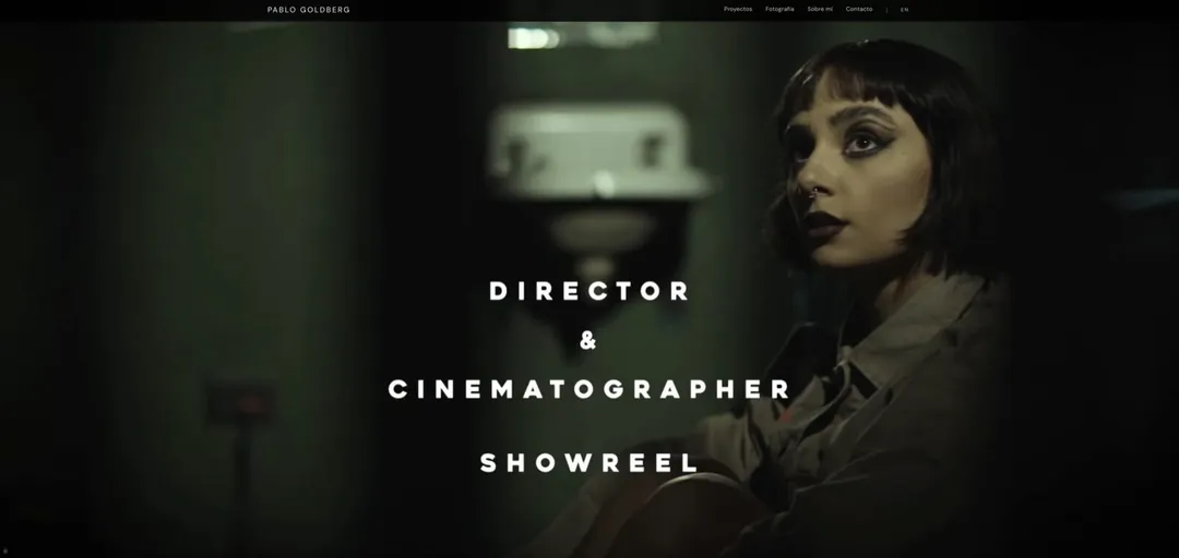 Screenshot of the site of Pablo Goldberg